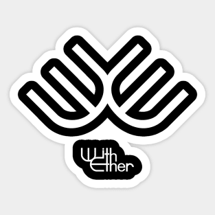 With Ether - Emblem (White) Sticker